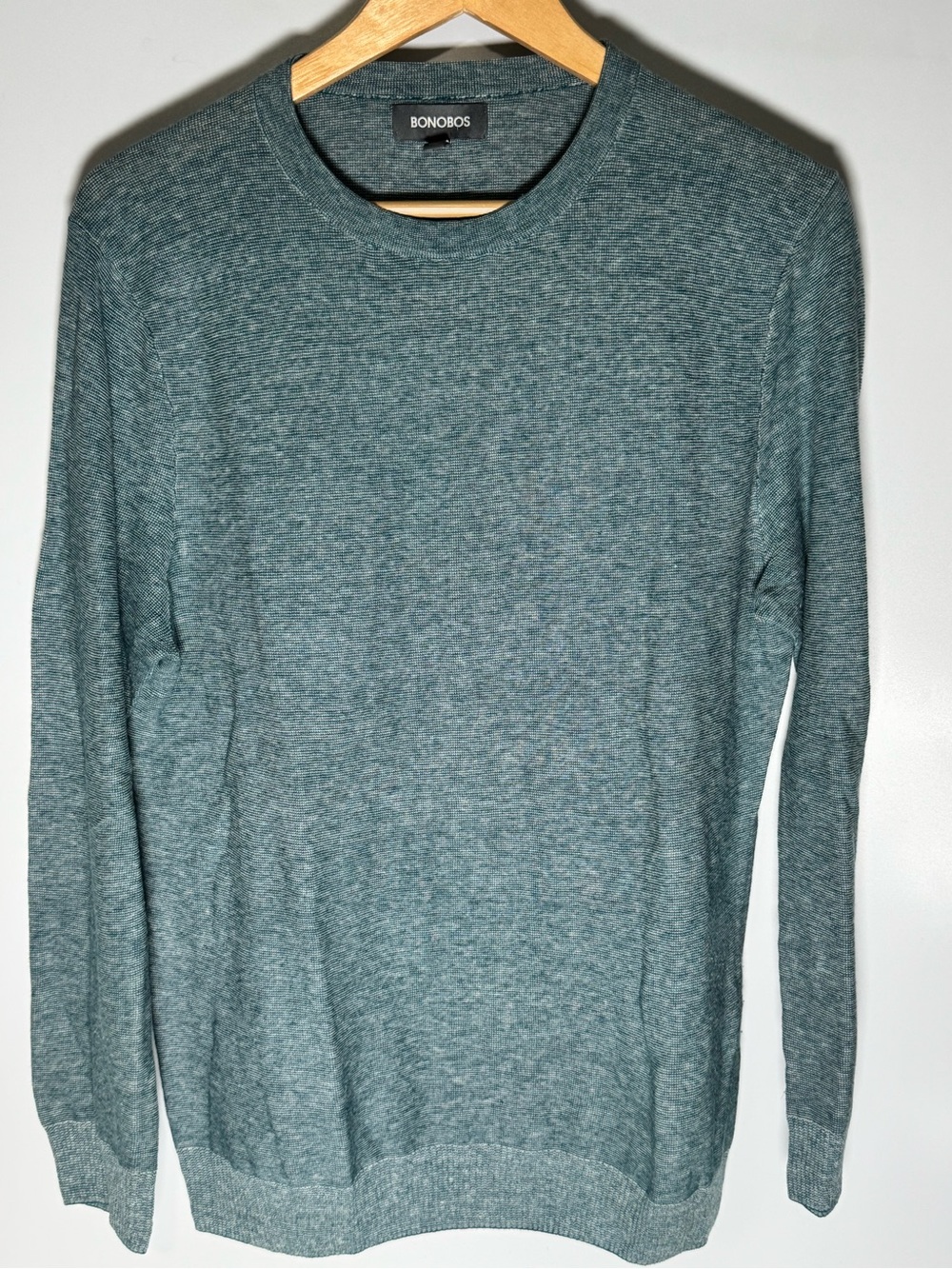 Bonobos Cotton Linen Crew Neck Sweater - Light Blue - Men’s Medium